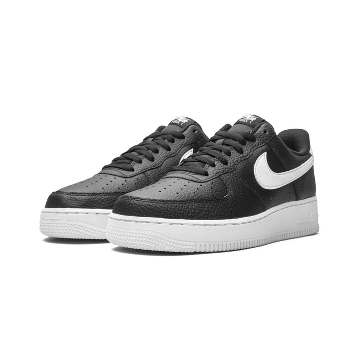 Nike Air Force 1 Low '07 Black White Pebbled Leather