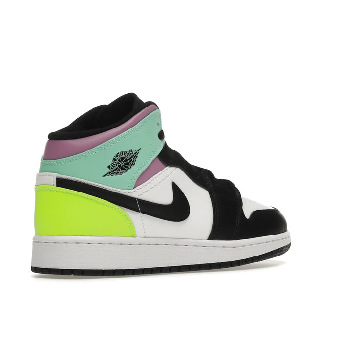 Jordan 1 Mid Pastel Black Toe (GS)