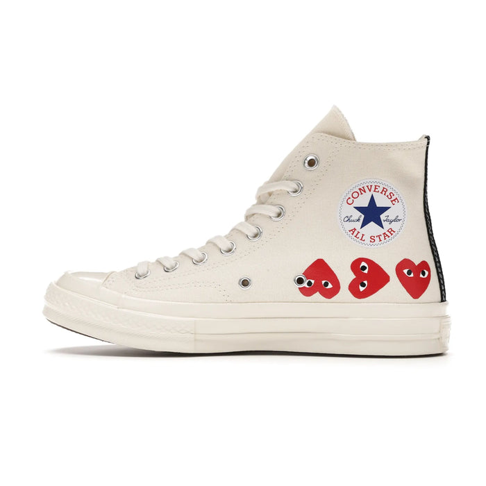 Converse Chuck Taylor All Star 70 Hi Comme des Garcons PLAY Multi-Heart White