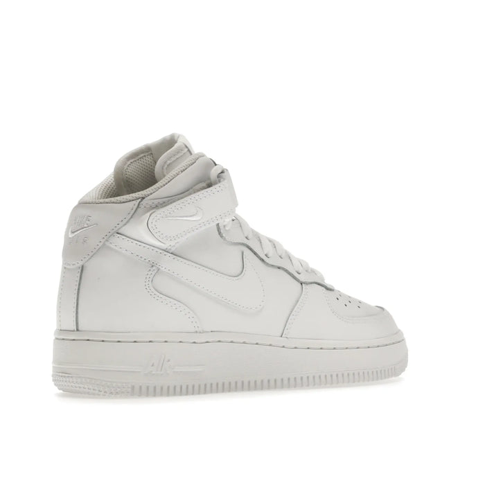 Nike Air Force 1 Mid LE Triple White (GS)