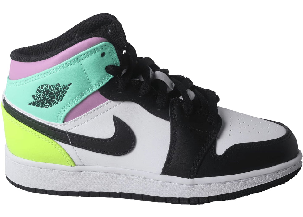 Jordan 1 Mid Pastel Black Toe (GS)