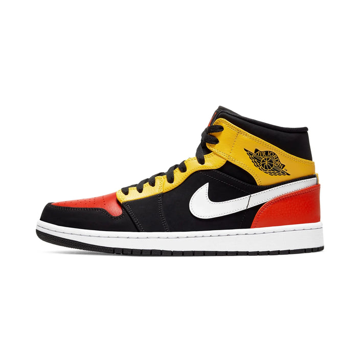 Jordan 1 Mid Black Amarillo Orange