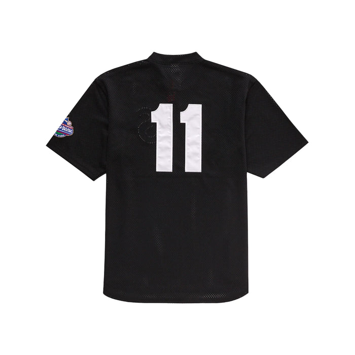 Supreme S Logo Baseball Henley Black