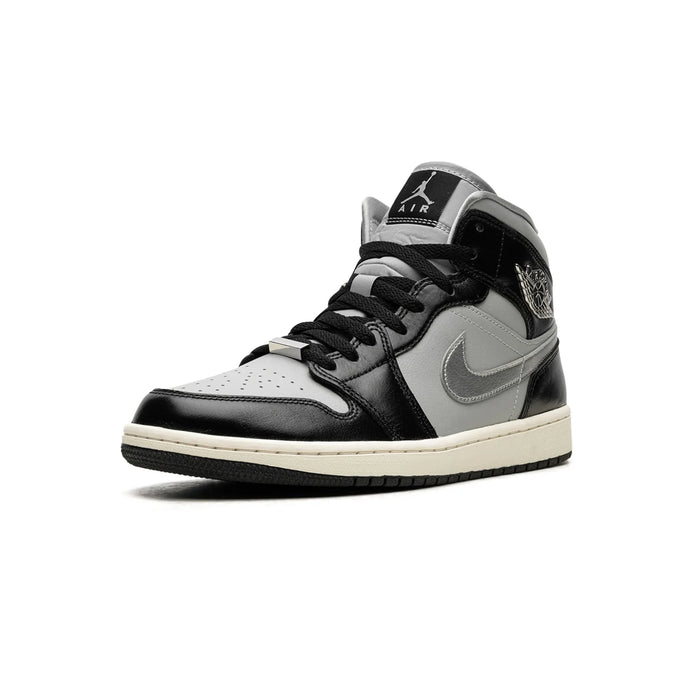 Jordan 1 Mid SE Black Metallic Silver (Women's)