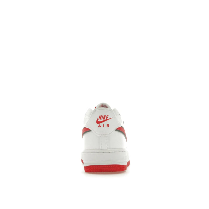 Nike Air Force 1 White Habanero Red Mini Swoosh (GS)