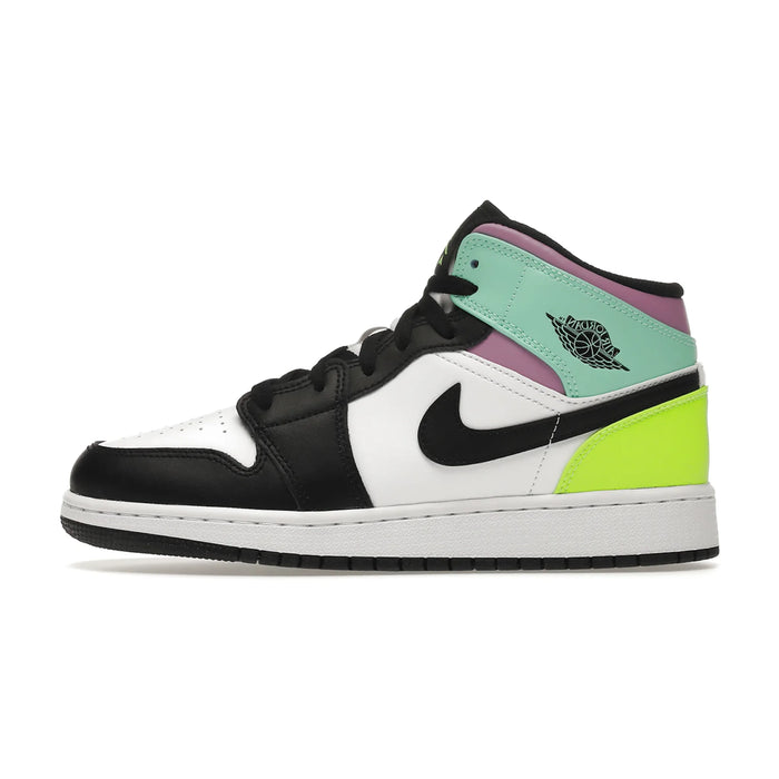 Jordan 1 Mid Pastel Black Toe (GS)