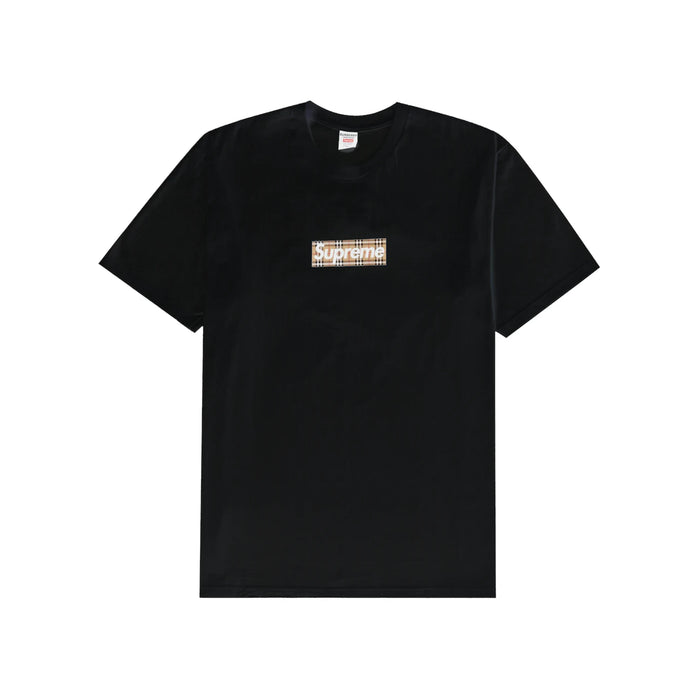 Supreme Burberry Box Logo Tee Black