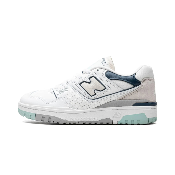 New Balance 550 White Winter Fog Navy