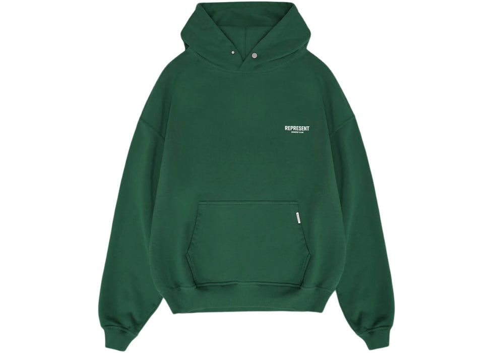 Represent Owner's Club Hoodie Racing Green/White