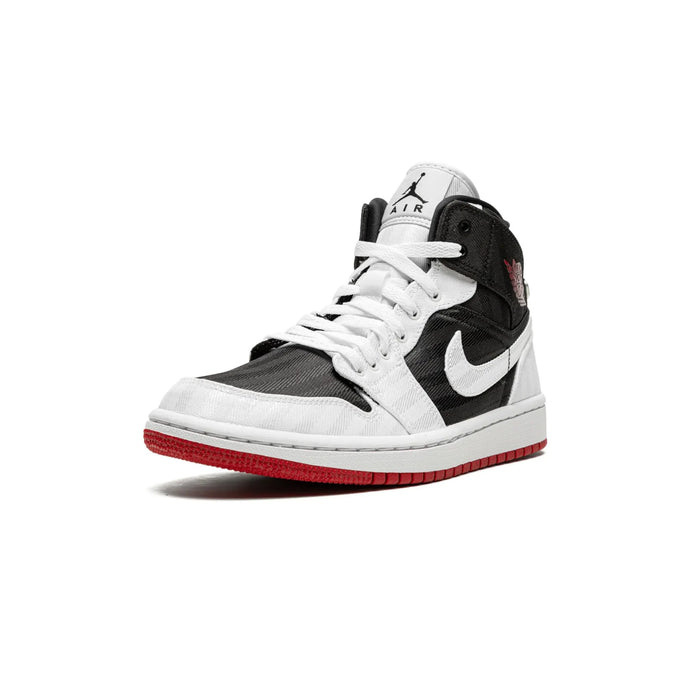 Jordan 1 Mid SE Utility Canvas White Black Gym Red (Women's)