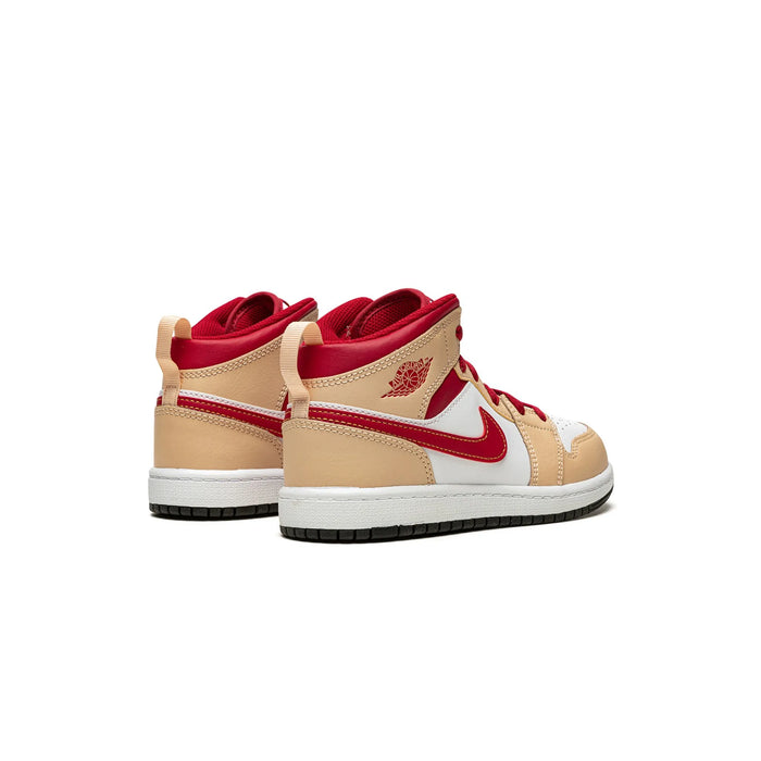 Jordan 1 Mid Light Curry Cardinal (PS)