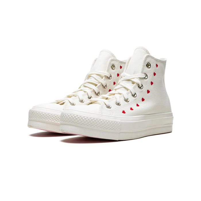 Converse Chuck Taylor All Star Lift Hi White Red (Women's)