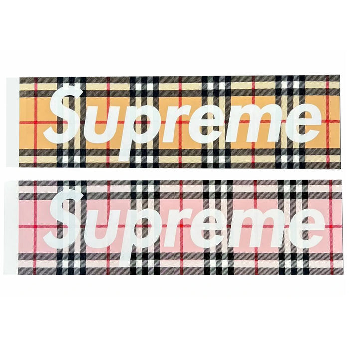 Supreme Burberry Box Logo Sticker Set