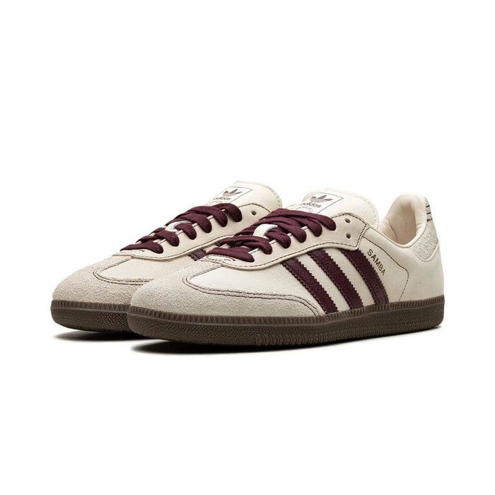 adidas Samba OG Wonder White Maroon (Women's)