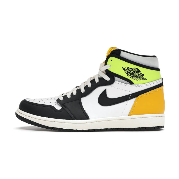 Jordan 1 Retro High White Black Volt University Gold