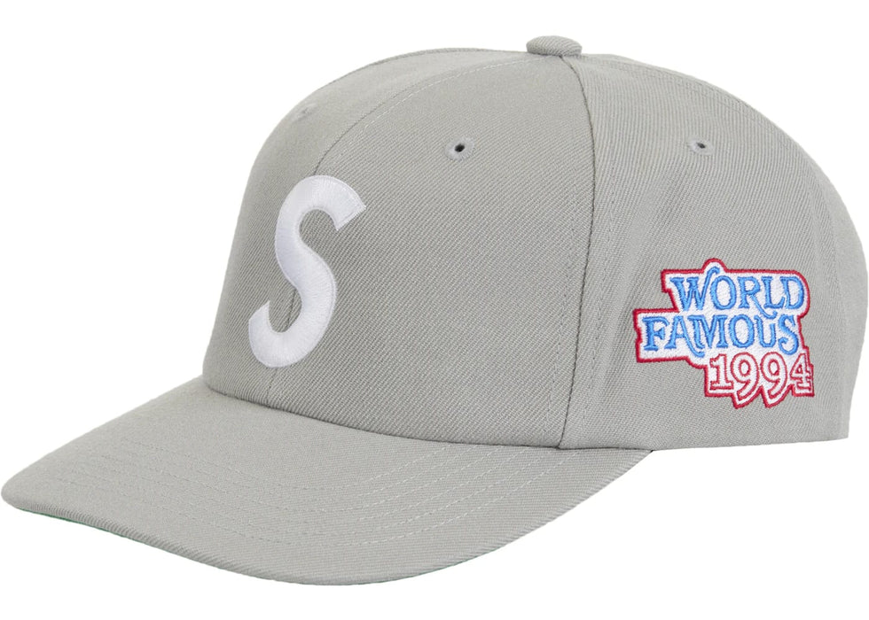 Supreme World Famous S Logo 6-Panel Grey